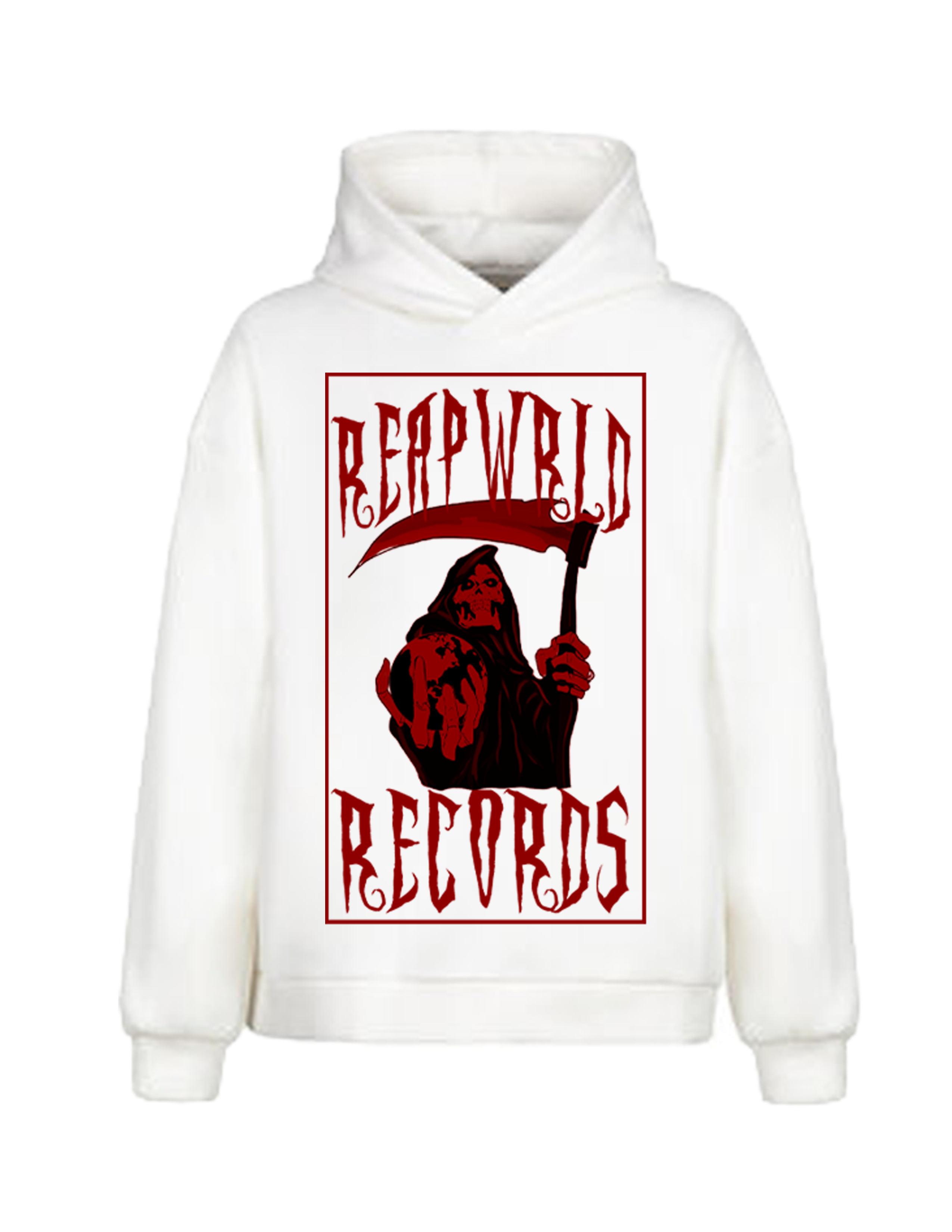 REAPWRLD RECORDS WHITE HOODIE